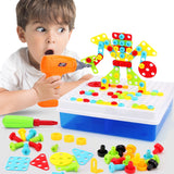 Kids Screwing Blocks Toys Assembly