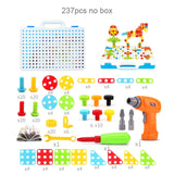 Kids Screwing Blocks Toys Assembly