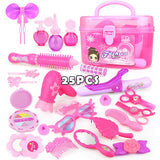 Pretend Play Kid Make Up Toys Pink Makeup Set